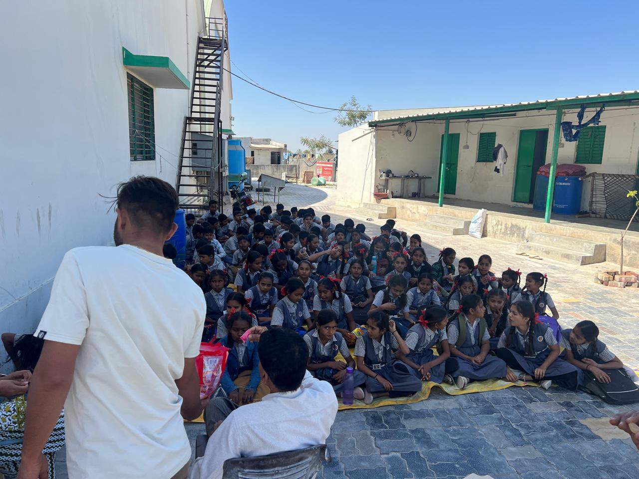 Hankar factory school visit — students touring the Palanpur plant